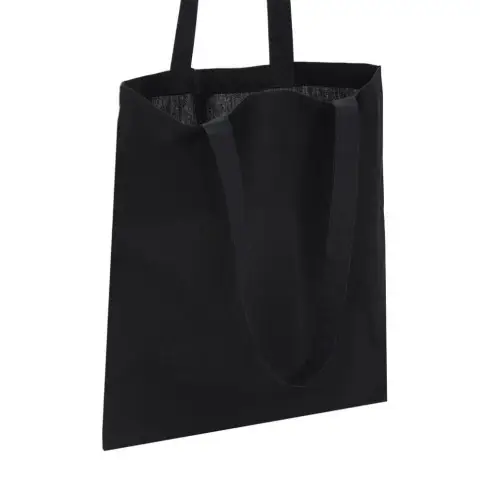 Екосумка для покупок Сумка-шоппер чорна, розмір 38 х 42 см (140 г/м2)