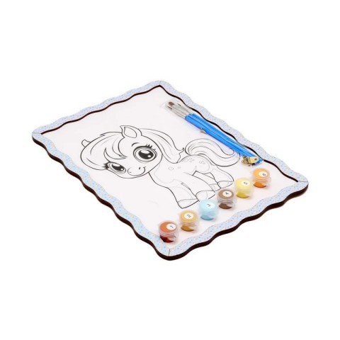 Дитячий набір для розпису по дереву "Поні" Puz-22961 формат А4