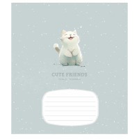 Зошит учнівський "Cute friends" 012-3292K-5 в клітинку, 12 аркушів