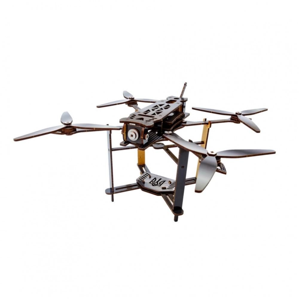 Дерев'яний 3D конструктор "FPV дрон" Puz-00923, 95 деталей