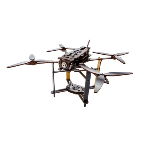 Дерев'яний 3D конструктор "FPV дрон" Puz-00923, 95 деталей