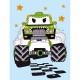 Алмазна мозаїка з частковою викладкою "Машинка зелена" ©art_selena_ua AMV1227, 15x20см