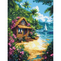 Картина за номерами "Будинок у тропіках" ©art_selena_ua KHO6373, 30х40 см