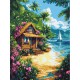 Картина за номерами "Будинок у тропіках" ©art_selena_ua KHO6373, 30х40 см