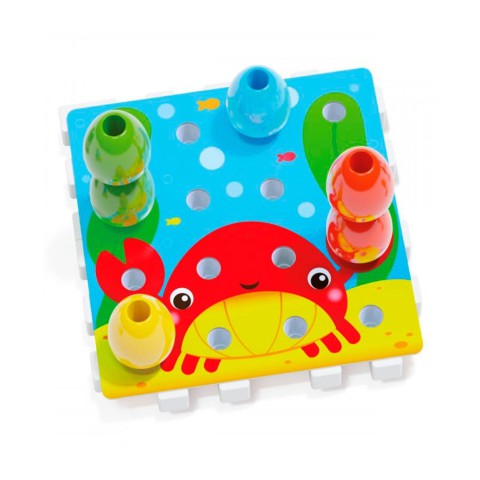 Розвиваючий набір мозаїки 2 в 1 Quercetti 2270-Q 16 фішок, 4 картки, 4 основи