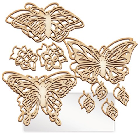 Набір для вітражного живопису за номерами Арт Вітраж "Яскраві Метелики" FDSGK-02