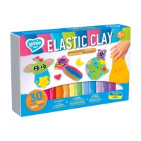 Набір для ліплення з повітряним пластиліном Elastic Clay 70141, 30 стиків