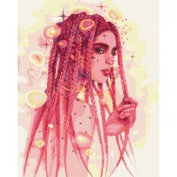 Картина за номерами "Дивовижна незнайомка" ©lesya_nedzelska_art Ідейка KHO2578 40х50 см