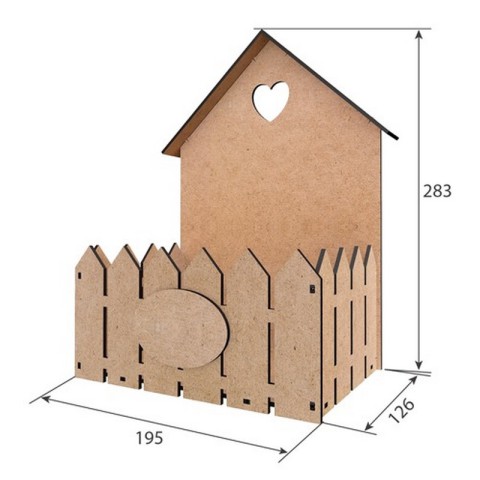 Заготовка для декорування "Будиночок" FDPO-402 для фруктів, солодощів, квітів
