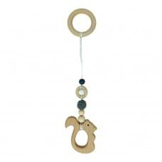 Дитячий дерев'яний гризунок "Білочка" MGZ-0410-4 з підвіскою