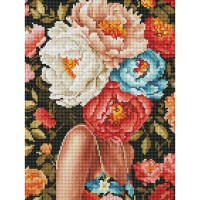 Алмазна мозаїка "Загадка півонії" RDBS7029, 30х40 см