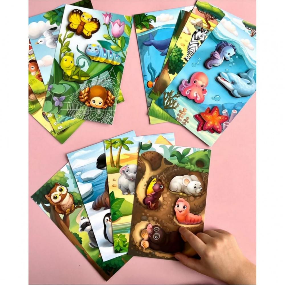 Настільна розвиваюча гра "Лото: у світі тварин" Ubumblebees (ПСФ046) PSF046, 48 фігурних фішок