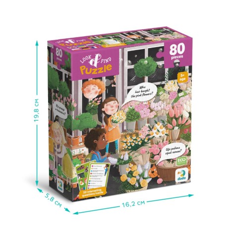 Дитячий пазл Шукай та знаходь "Квітуча весна" DoDo Toys 300664, 80 елементів