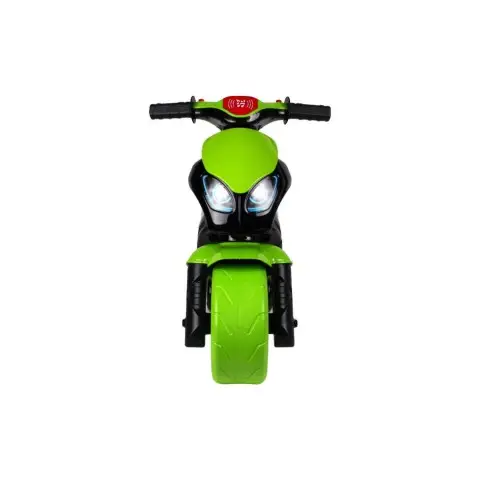 Каталка-біговець"Мотоцикл ТехноК" 6474TXK Чорно-салатовий музичний