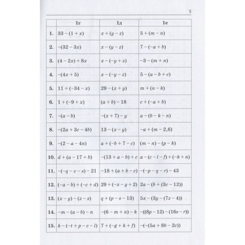 Навчальна книга 3000 вправ та завдань. Математика 5-6 клас. Розкриття дужок 15295