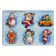Розвиваючий пазл-вкладиш "Новорічний -1" (ПСФ013) PSF013, 6 картинок