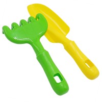 Набір для пісочниці "Ромашка №5" 1135 лопатка, граблі Зелено-жовтий