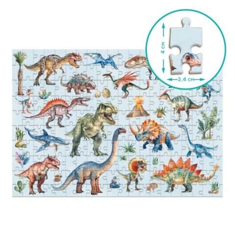 Дитячий пазл Монтессорі "Динозаври" DoDo Toys 200631, 200 елементів