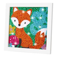 Алмазна мозаїка для дітей Лисичка A5501C рамка 17,5-17,5 см