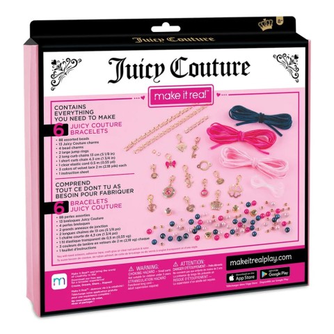 Набір для творчості "Браслети прикрашені оксамитами та перлинами" Juicy Couture Make it Real MR4417