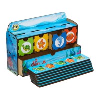Дерев'яна настільна гра "Морські жителі-2" Ubumblebees (ПСД004) PSD004 сортер-комодик
