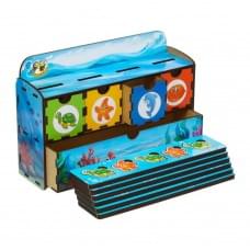 Дерев'яна настільна гра "Морські жителі-2" Ubumblebees (ПСД004) PSD004 сортер-комодик