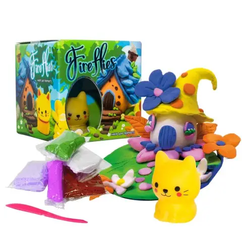 Набір для творчості "Fireflies - кошеня" 30411 світильник, маса для ліплення
