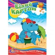 Набір білого картону БК-3 односторонній, А4, 10 аркушів
