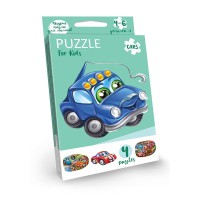 Дитячі розвиваючі пазли "Puzzle For Kids" PFK-05-12, 2 картинки Машинка синя