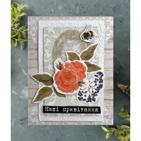 Набір для створення вітальних листівок "Трояндові мрії" FDGCK-042, 6 шт