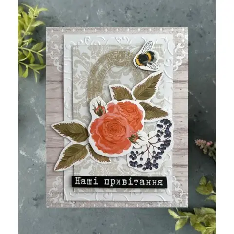 Набір для створення вітальних листівок "Трояндові мрії" FDGCK-042, 6 шт