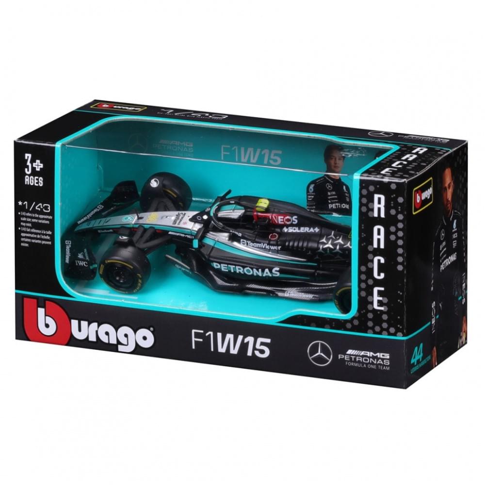 Колекційна автомодель Mercedes-AMG F1 W15 Performance (2024) Bburago 18-38208, 1:43 масштаб