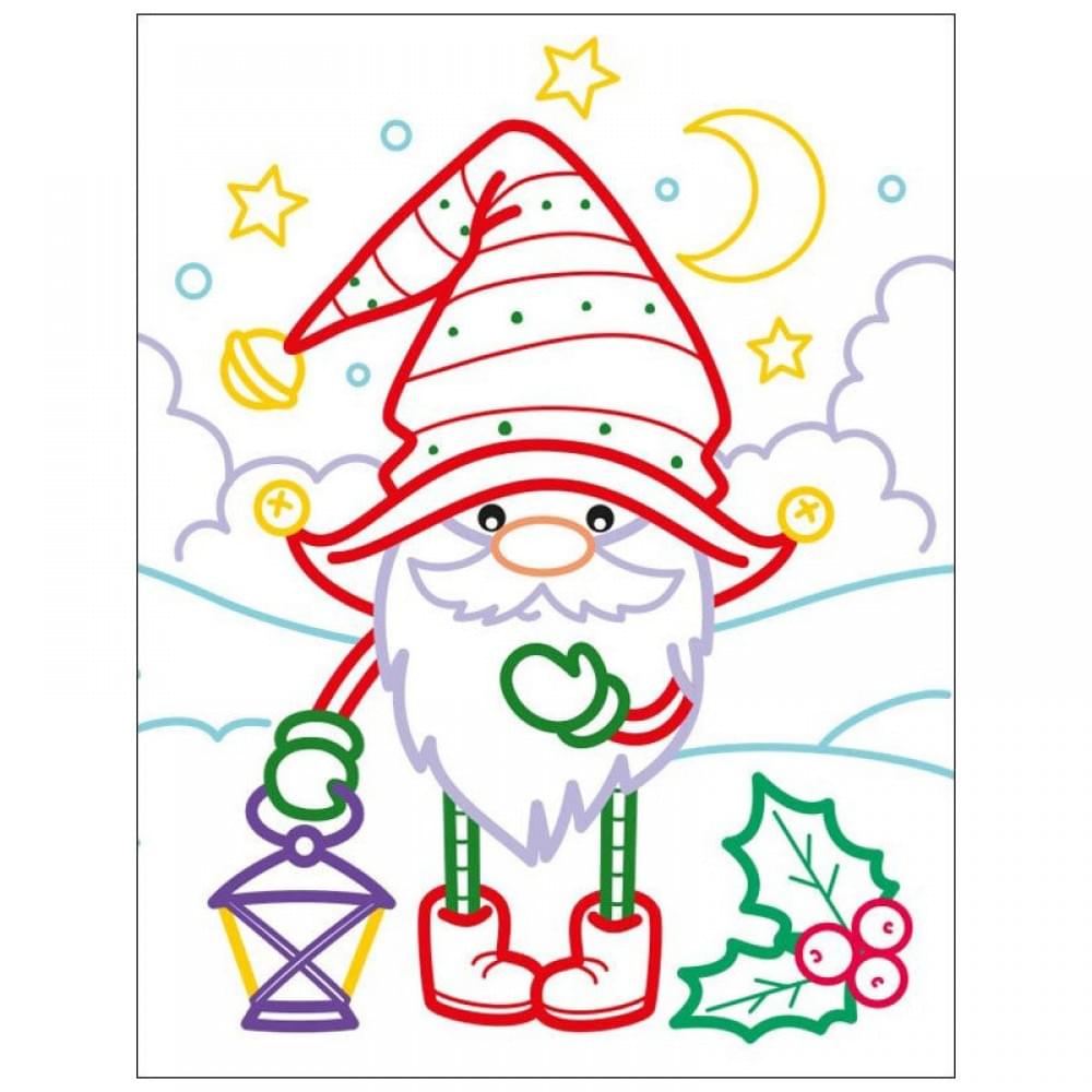 Дитячі кольорові розмальовки "Санта і друзі" 18712, 2-3 роки