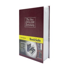 Сейф-книга з ключем для зберігання KBS-802(Bordo) середня, 24х15,5х5,5 см