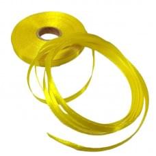 Атласна стрічка для рукоділля АБ-643, 0.6 см x 23 м, Світло-жовтий