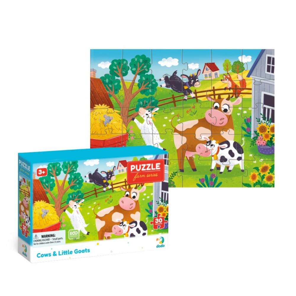 Дитячий пазл "Корови й козенята" DoDo Toys 300683, 30 елементів