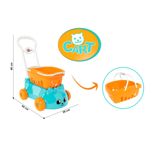 Дитячий візок "Котик" з кошиком ТехноК 6924TXK пластик