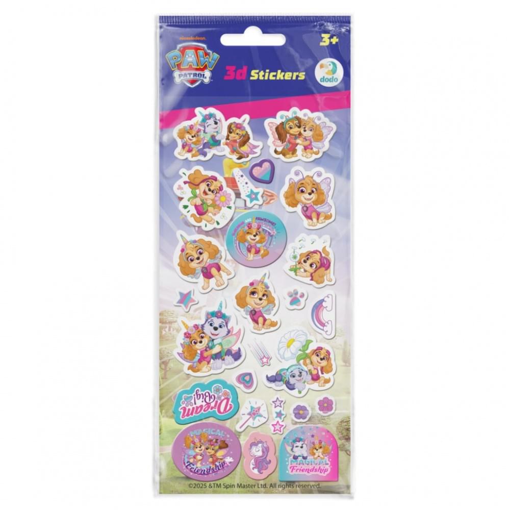 Дитячий набір 3D-наліпок "Paw Patrol. Щенята-Єдиноріжки" DoDo Toys 200673, 1 аркуш
