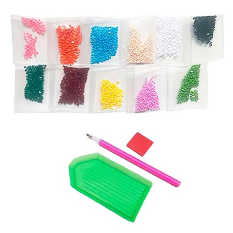 Набір для творчості Алмазні стікери "Звірятка" 20299, 12 шт