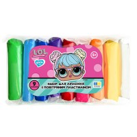 Набір для ліплення з повітряним пластиліном L.O.L. Surprise! LOL70195, 9 кольорів класик