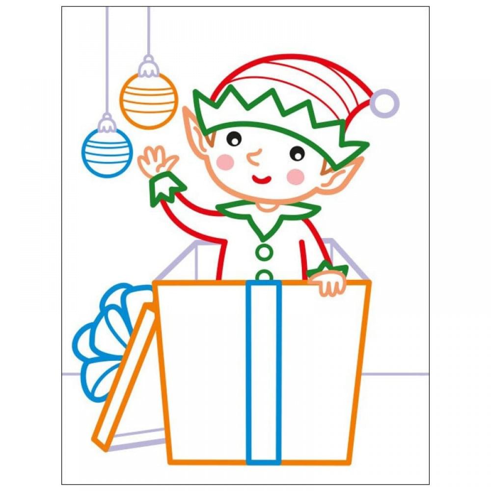 Дитячі кольорові розмальовки "Санта і друзі" 18712, 2-3 роки