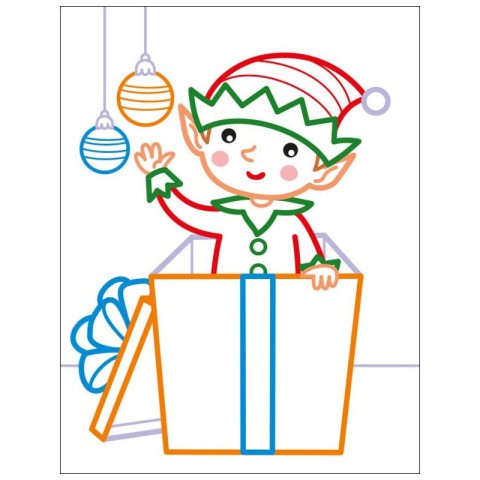 Дитячі кольорові розмальовки "Санта і друзі" 18712, 2-3 роки