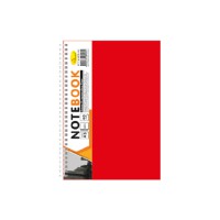 Блокнот А5 Б-БП5-40, 40 листів, пружина збоку Червоний