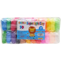 Набір для ліплення з повітряним пластиліном BK-1324, 24 кольори
