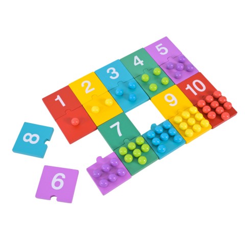 Дитяча дерев’яна іграшка "Цифри" C9412 пазли цифри, бусини