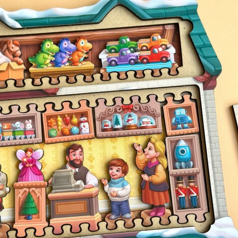 Двошаровий пазл-вкладиш "Магазин іграшок" PSD304 (ПСД304)