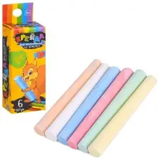 Мел для рисования на асфальте MK 4708 разноцветный 6 шт