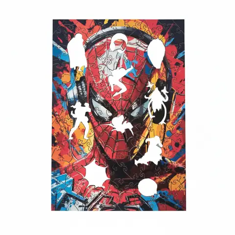 Фігурний пазл з дерева "Людина-павук" PZ013-A4C-AC розмір А4, картонна коробка