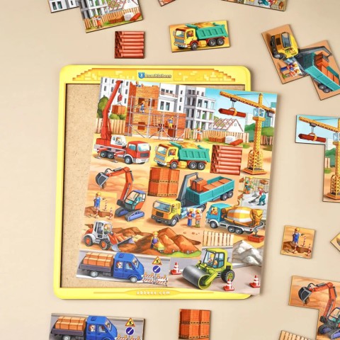 Дерев'яний тетріс великий "Будівельний майданчик" (ПСД127) PSD127