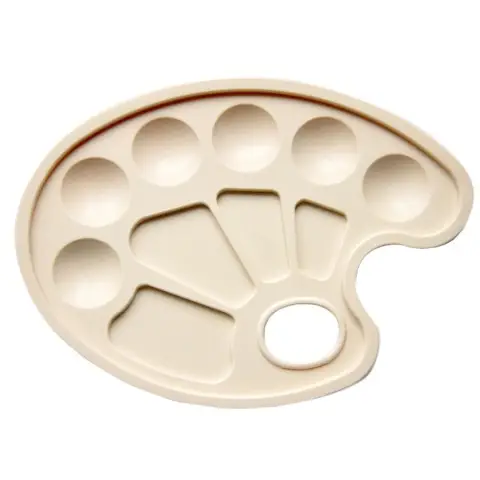 Палитра для рисования Овальная Атлас AS-0017, 23 х 17,5 см